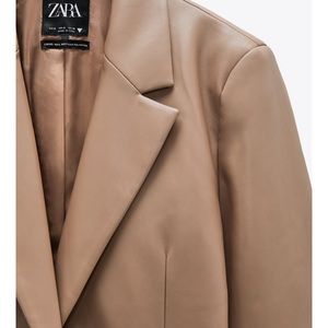 Zara faux leather blazer
